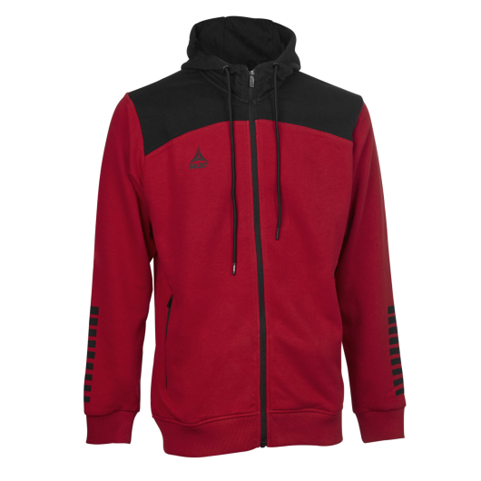 Толстовка SELECT Oxford zip hoodie Red- Black